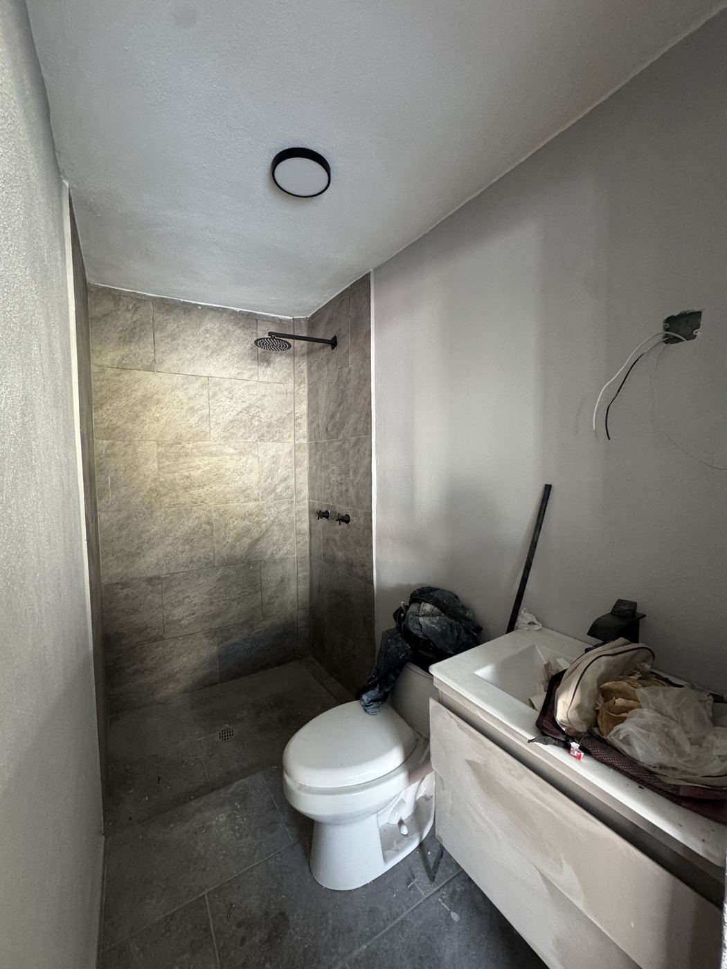 Antes: baño en obra